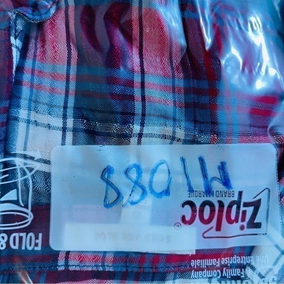 Skies Are Blue Plaid Button Down Shirt Size XS Red/Blue Soft Lightweight - Picture 10 of 10